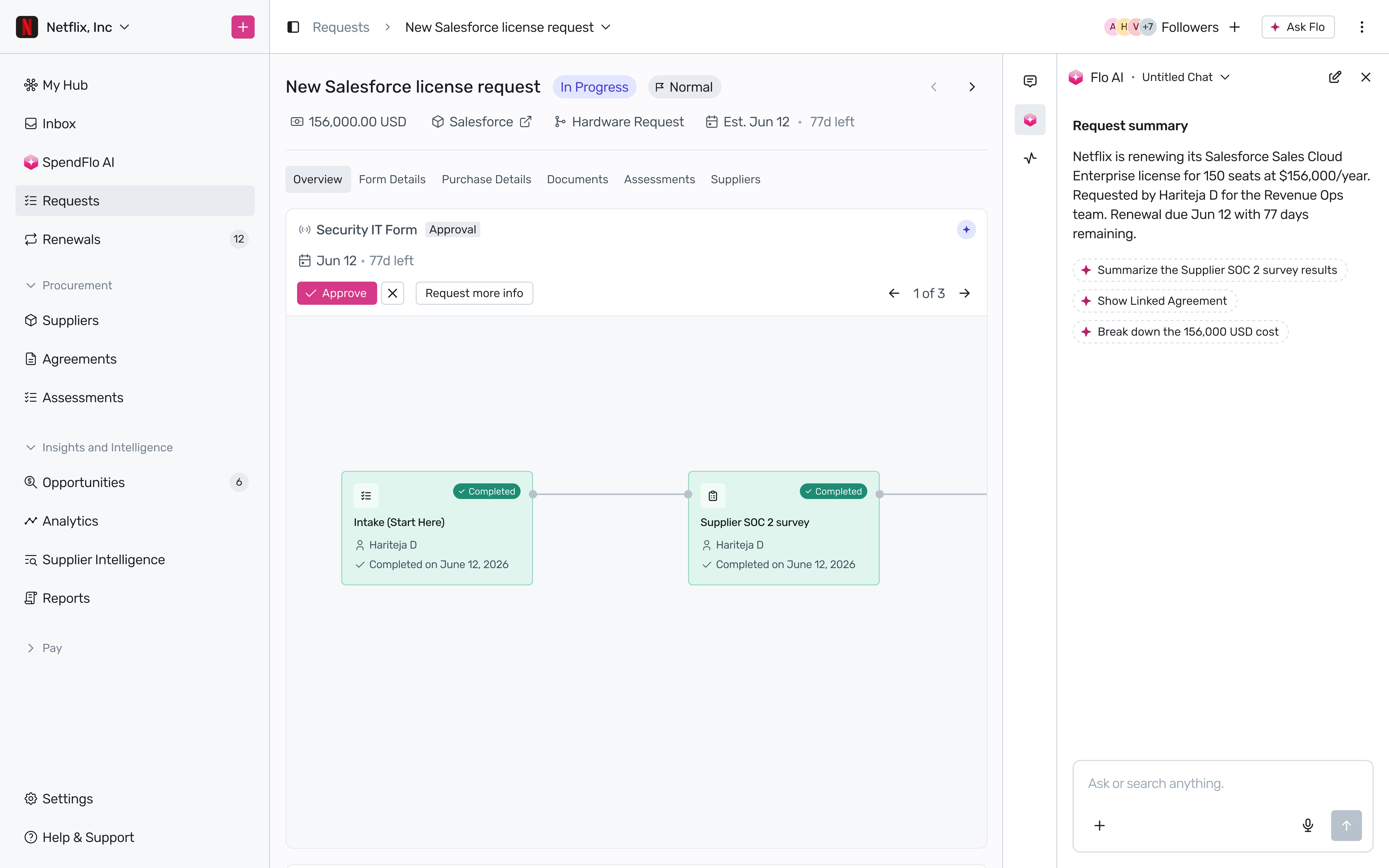 Flo AI summary on PR detail page